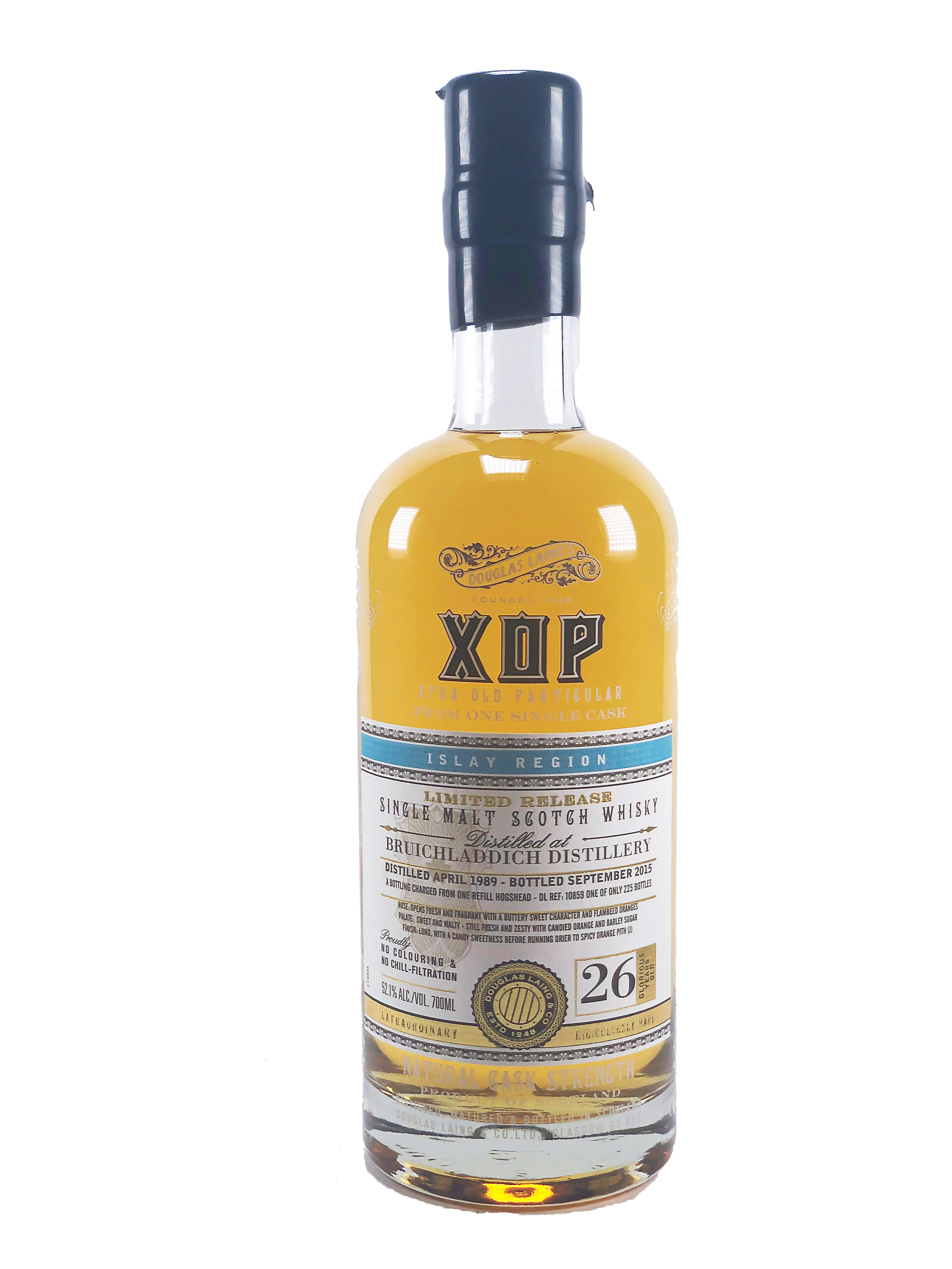 Bruichladdich_26_yo_1989-2015_Single_Cask_Limited_Release_XOP_Douglas_Laing's_52.1%_one_of_225_Refill_Hogshead_DL_Ref_10859_Islay